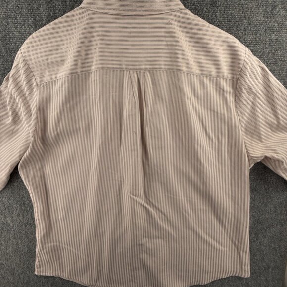 Faconnable Long Sleeve Button Up Shirt Women Pink Striped Large Cotton Adult - Picture 13 of 16